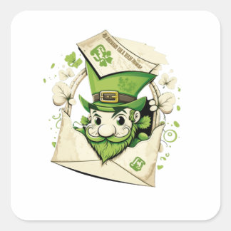 Lucky St Patricks Day Square Sticker