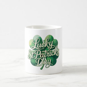 Lucky St. Patrick's Day Vintage Typography   Coffee Mug