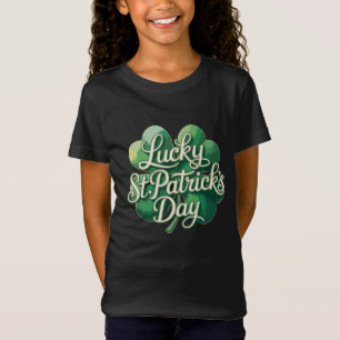 Lucky St. Patrick's Day Vintage Typography T-Shirt