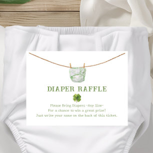 Lucky St Patrick's Diaper Raffle Ticket Enclosure Card
