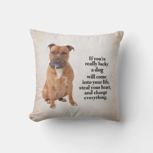 Lucky Staffie Cushion