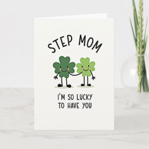 Lucky Step Mom Clover Card