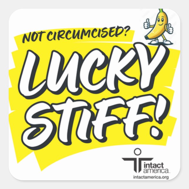 Lucky Stiff — Sticker — Yellow (Front)