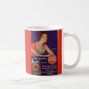 Lucky Strikes 1920s cigarette ad Coffee Mug