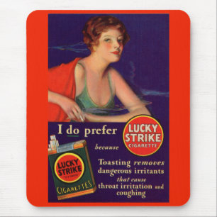 Lucky Strikes 1920s cigarette ad Mouse Mat