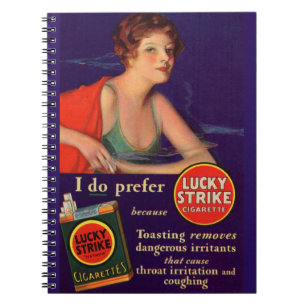 Lucky Strikes 1920s cigarette ad Notebook