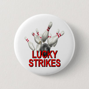 Lucky Strikes Bowling 6 Cm Round Badge