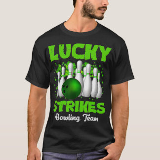 Lucky Strikes Bowling Team Happy Patricks Day  T-Shirt