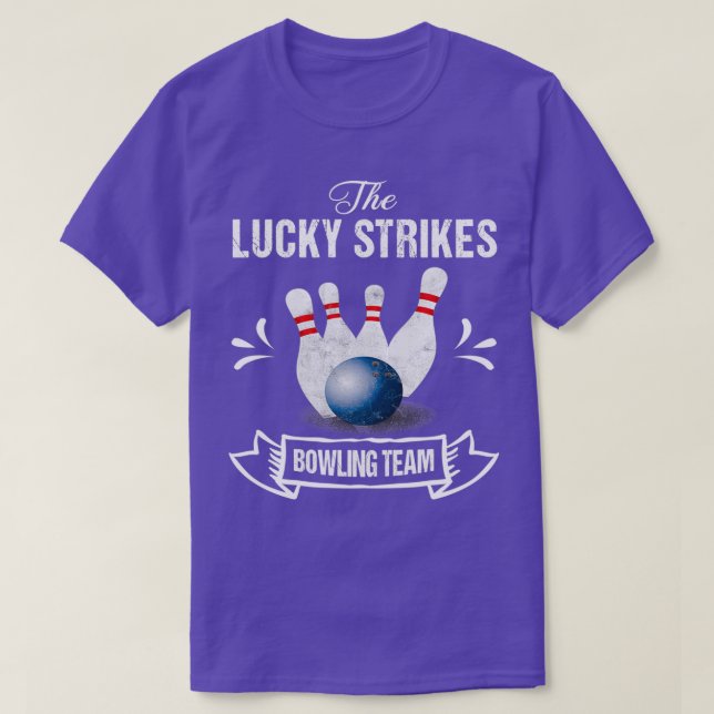 Lucky Strikes Bowling Team T T-Shirt (Design Front)