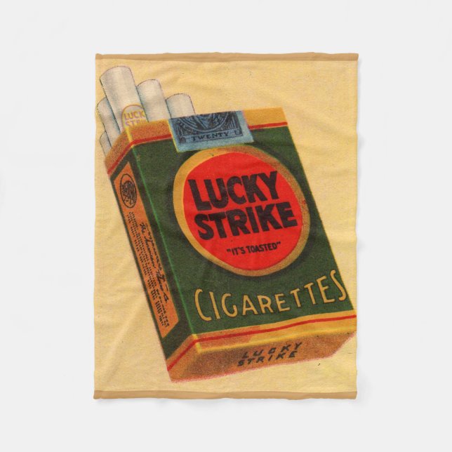 Lucky Strikes pack 1920s ad Fleece Blanket (Front)