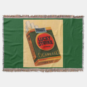 Lucky Strikes pack 1920s ad Throw Blanket