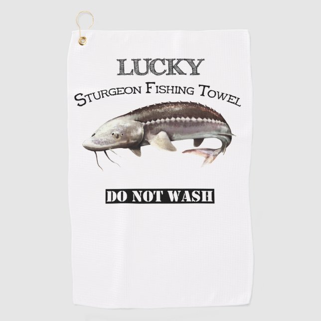 Lucky Sturgeon Fishing Towel (Front)