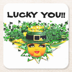 LUCKY SUN! SQUARE PAPER COASTER