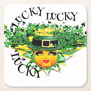 LUCKY SUN! SQUARE PAPER COASTER