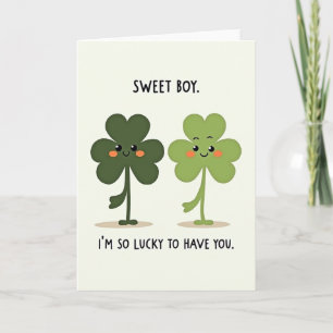 Lucky Sweet Boy Love You Card
