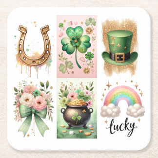 Lucky Symbols, St. Patrick's Day Paper Coaster