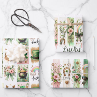 Lucky Symbols, St. Patrick's Day Wrapping Paper