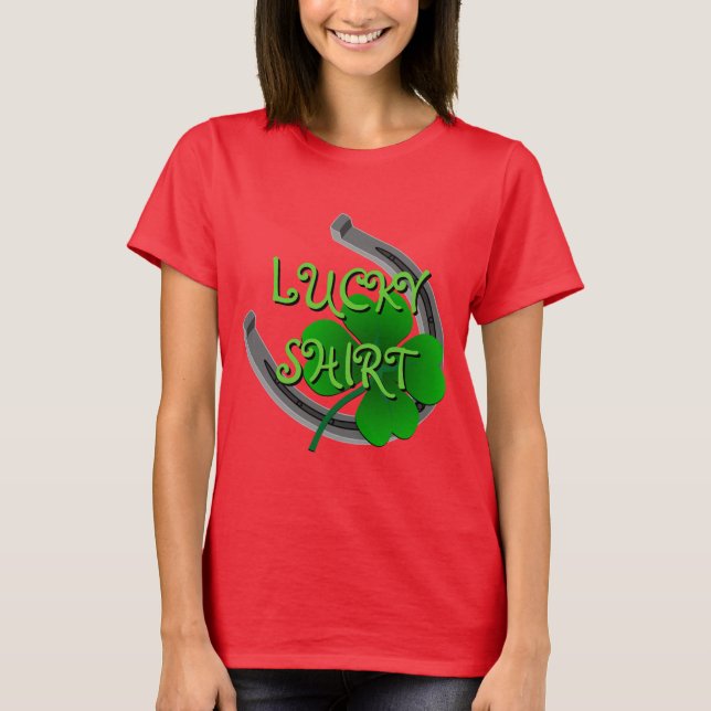 Lucky T-Shirt Personalised Shirt Organic T-shirt (Front)