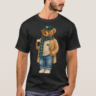 Lucky teddy bear st patricks day irish T-Shirt