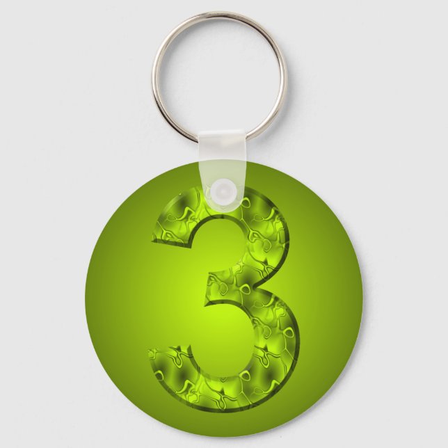 Lucky Three Nature Magic Key Ring Green (Front)