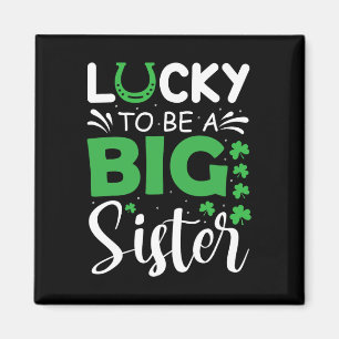Lucky To Be A Big Sister Pregnancy Announcement Pa Magnet