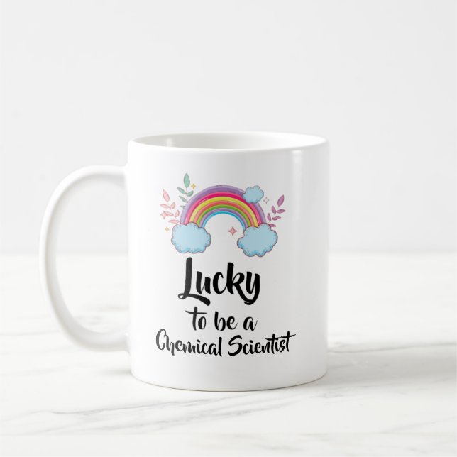 Lucky To Be A Chemical Scientist Mug (Left)