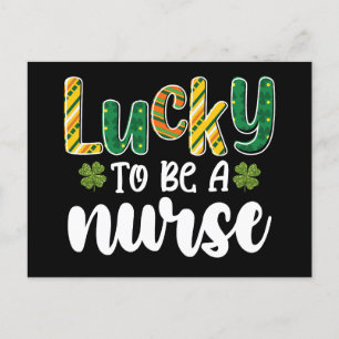 Lucky To Be A Nurse St Patrick's Day Postcard