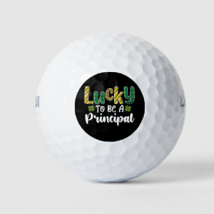 Lucky To Be A Principal School St Patrick's Day Golf Balls