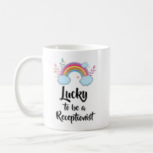 Lucky To Be A Receptionist Mug