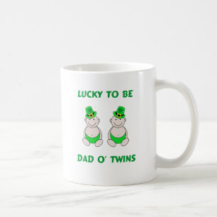 Lucky To Be Dad O' Twins Coffee Mug