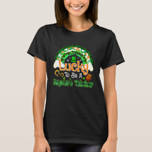 Lucky To Be Daycare Teacher Shamrock Rainbow Patri T-Shirt