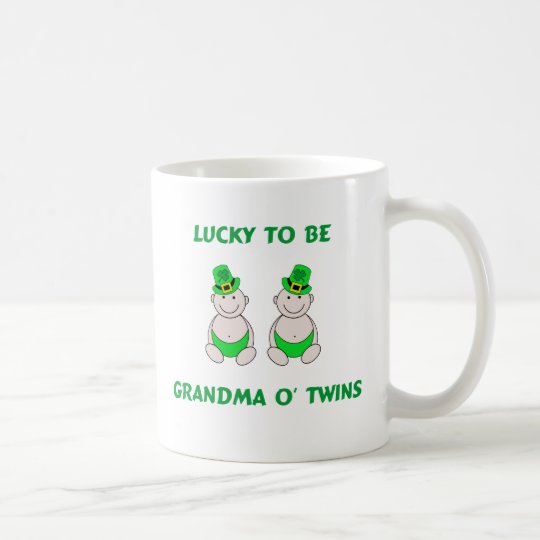 Lucky To Be Grandma O' Twins Coffee Mug