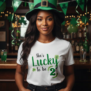 Lucky to be St Patrick's Day Kid Birthday Parent T-Shirt