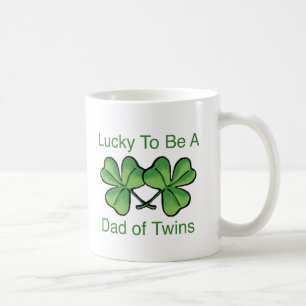 Lucky To Be Twin Dad Coffee Mug