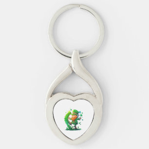 Lucky to be with you my sweet shamrocks key ring