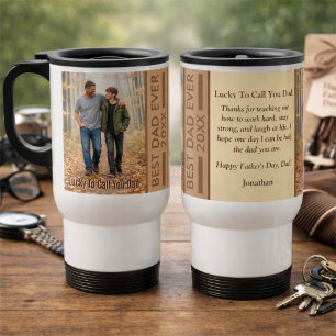 Lucky To Call You Dad Autumn Custom Father’s Day Travel Mug