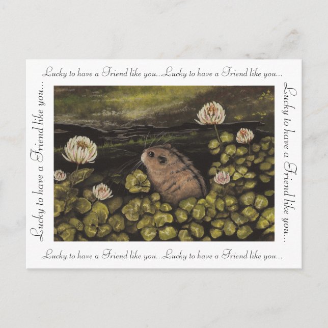 Lucky to have you as my Friend by BiHrLe Postcard (Front)