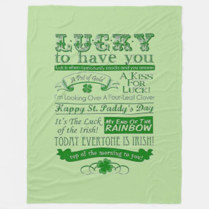 Lucky To Have You Fleece Blanket