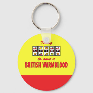 Lucky to Own a British Warmblood Fun Horse Design Key Ring
