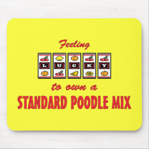 Lucky to Own a Standard Poodle Mix Fun Dog Design Mouse Mat
