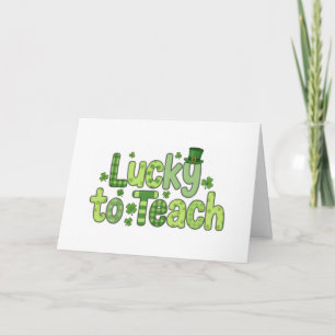 Lucky to Teach St. Patrick’s Day Teacher Thank You Card