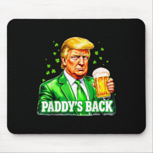 Lucky Trump Beer Shamrock St Patrick's Day Paddys  Mouse Mat