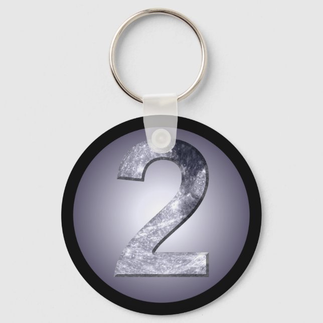 Lucky Two Lunar Symbol Magic Circle Design Key Ring (Front)