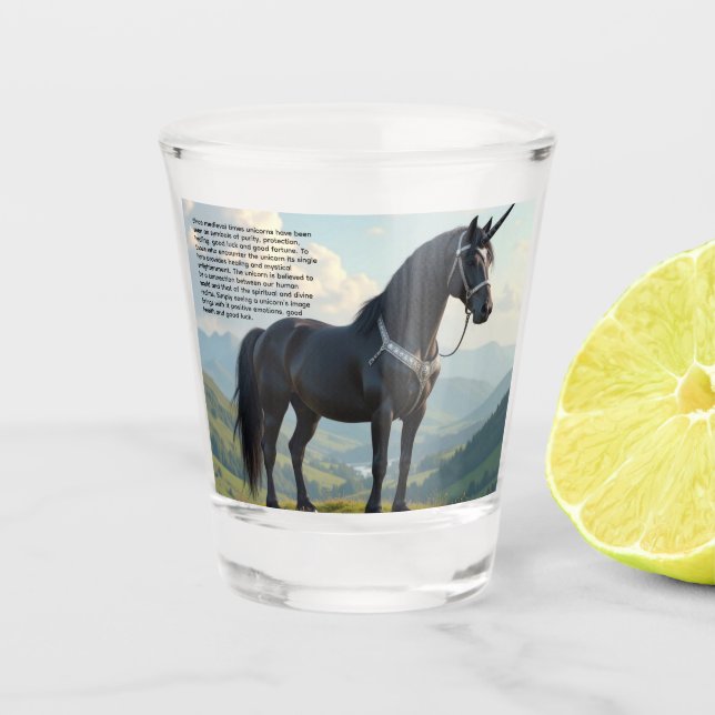 Lucky Unicorn Shot Glass (Front)