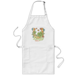 Lucky Vibes - Colourful Clovers & Golden Horseshoe Long Apron