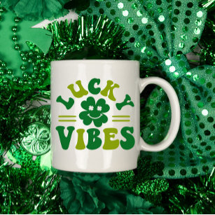 Lucky Vibes Four Leaf Clover Coffee Mug