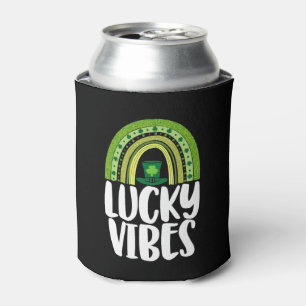 Lucky Vibes St Patricks Day Can Cooler