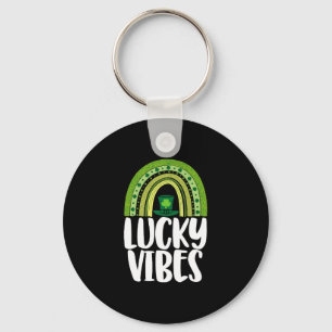 Lucky Vibes St Patricks Day Key Ring