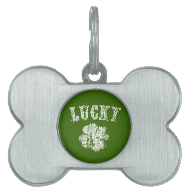 Lucky -vint pet ID tag (Front)