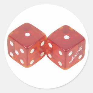 Lucky Wedding Dice Classic Round Sticker